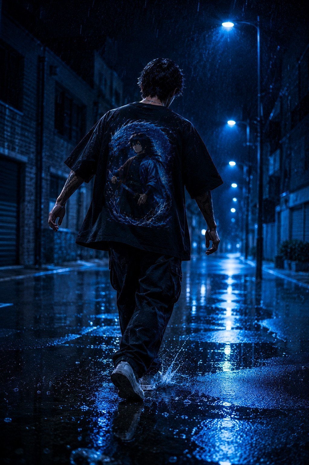 Dragon Spirit Tee • Drop Shoulder Oversized Shirt • Full-Color Back Print