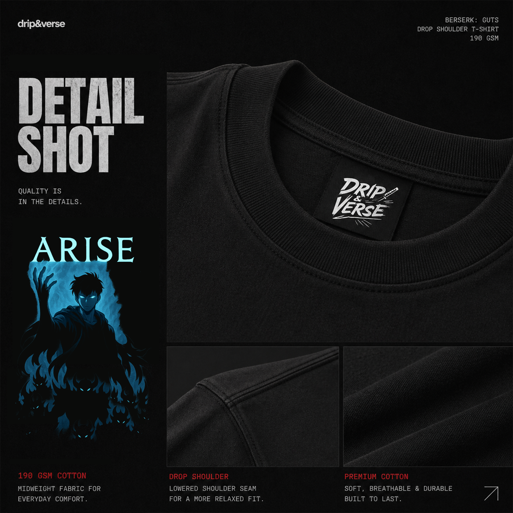 Arise Tee • Oversized Shirt • Original Anime Art
