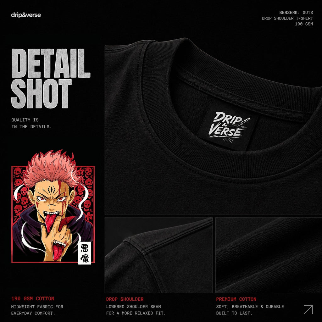 Demon Tee • Drop Shoulder Oversized Shirt