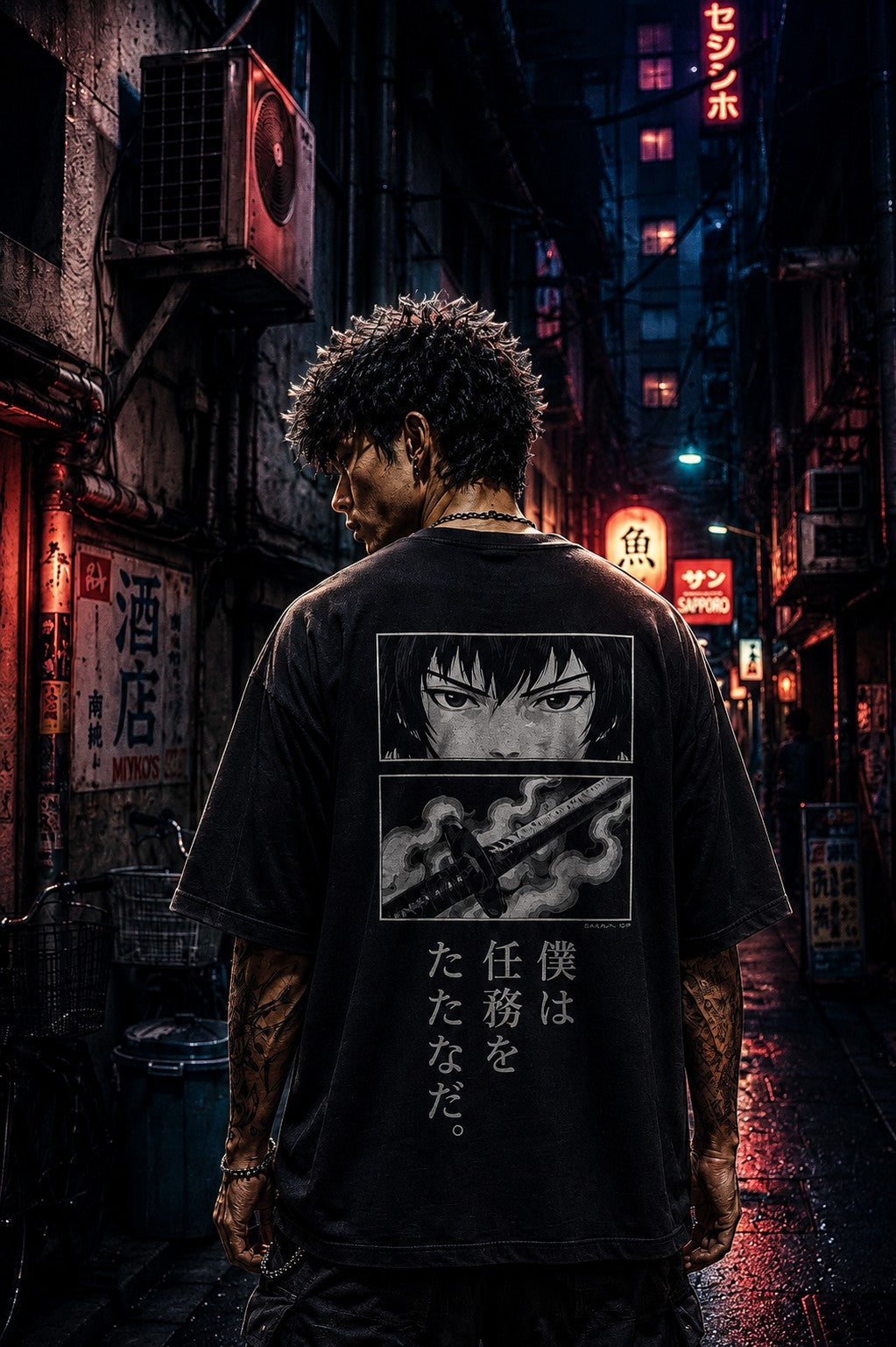 Silent Blade Tee • Drop Shoulder Oversized Shirt